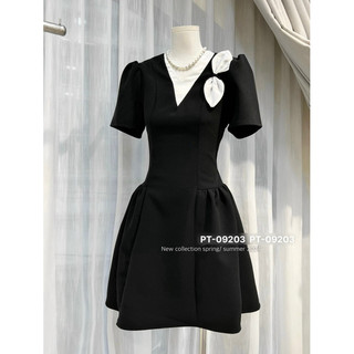ĐẦM ĐEN VIỀN CỔ TAY PHỒNG