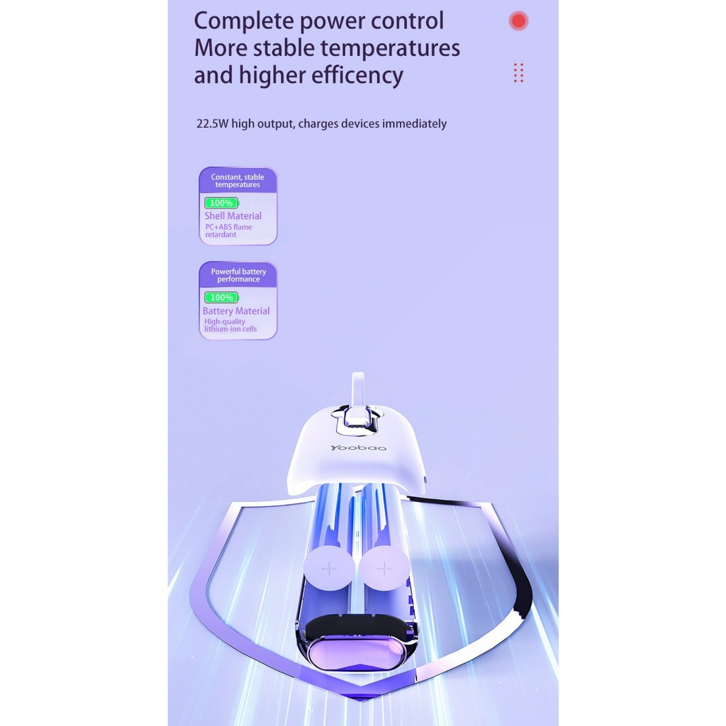 Sạc dự phòng Yoobao LK11 10000mAh 22,5W | Màn hình LED | Tích hợp cáp sạc Type C & Lightning | Bảo hành 12 tháng | BigBuy360 - bigbuy360.vn