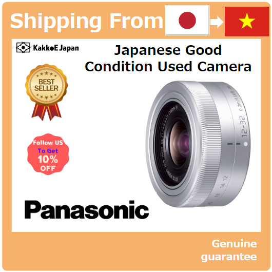 [Ống kính đã qua sử dụng tại Nhật Bản] Ống kính zoom tiêu chuẩn của Panasonic dành cho Micro Four Thirds Lumix G VARIO 12-32mm/F3.5-5.6 ASPH./MEGA O.I.S. Bạc H-FS12032-S [Japan Used Lense] Panasonic Standard Zoom Lens for Micro Four Thirds Lumix G VARIO 1