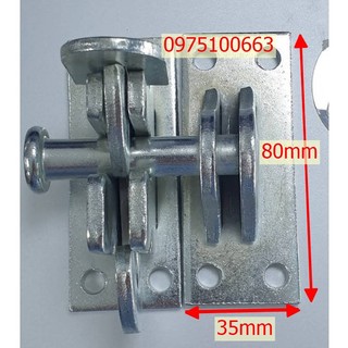 1 bộ Chốt Cửa Tự Động, Tự Đóng chất liệu thép chắc chắn, Then Cố Định chốt cửa tự gài khi ra vào 35x80mm