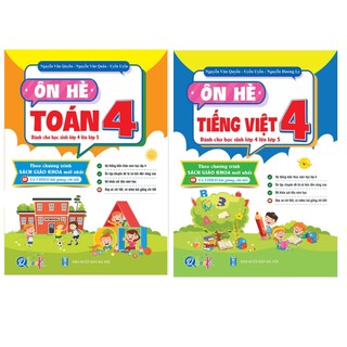 Sách - Combo Ôn Hè Toán và Tiếng Việt 4 - Dành cho học sinh lớp 4 lên 5 (2 cuốn)