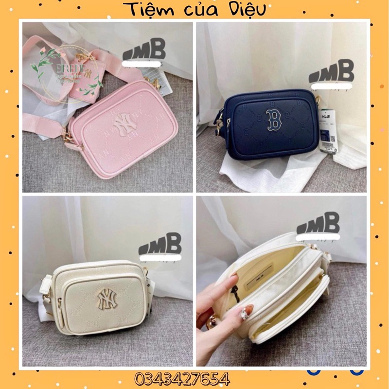 Túi Đeo Chéo MLB Retro Dark Pattern Presbyopia Crossbody Bag Trendy 7Acrmd04 Màu Hồng Trắng Xanh Navy