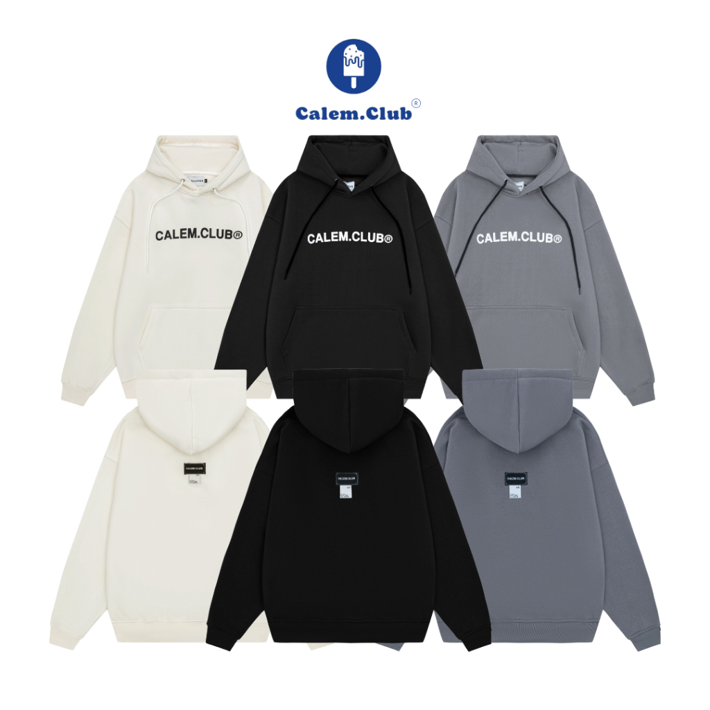 Calem Club - Áo Hoodie chui đầu nỉ lót bông FALL WINTER form BOXY unisex