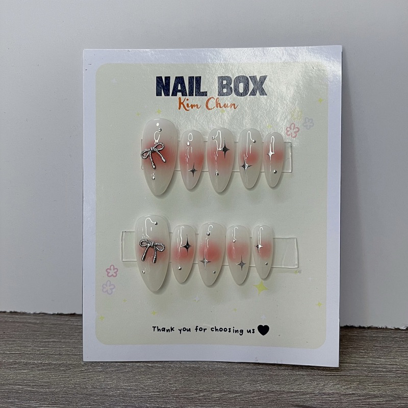 Nailbox ombre lòng đào blink blink