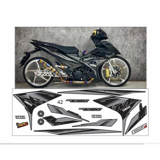 Tem mx king ex 150 đen chỉ bạc mã 42