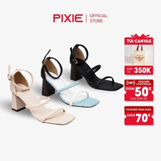Pixie - giày sandal cao gót 7cm hai quai mảnh h289
