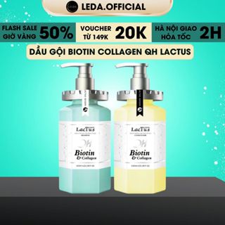 Dầu gội biotin collagen QH Lactus season ngăn gàu, giảm bết dầu, Dầu gội biotin giảm rụng tóc 650ml