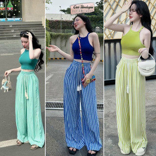 Sét áo croptop mix quần ống rộng dưới 55kg,Set đồ nữ đi chơi phong cách cá tính trẻ trung cho nàng