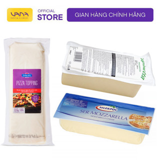 [HỎA TỐC] PHOMAI MOZZARELLA KÉO SỢI MLEKPOL, ALPINETTA, EMBORG NGUYÊN KHỐI 1.5KG - 2.5KG, PHOMAI ANCHOR GÓI CHIA NHỎ