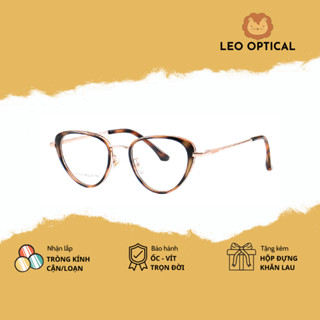 Kính cận đổi màu mắt mèo hình trái tim dáng nhỏ LEO OPTICAL 11931