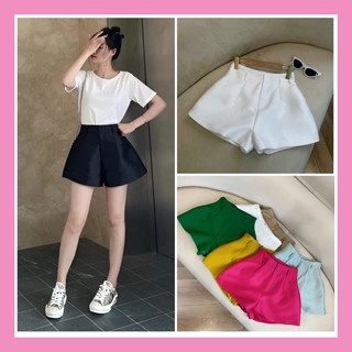  Quần short đùi TACTA nữ ống rộng xòe phồng cạp lưng cao nhiều màu chất TAFTA cao cấp hàng 2 lớp đi chơi đi học QS12 