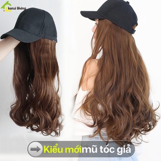 Nón tóc giả PIKUP, đầu đội tóc giả Hàn Quốc, đội tóc giả nữ, tóc giả nữ dáng xoăn lợi nhẹ nhàng