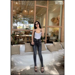 Quần jeans nữ lưng cao co giãn cao cấp