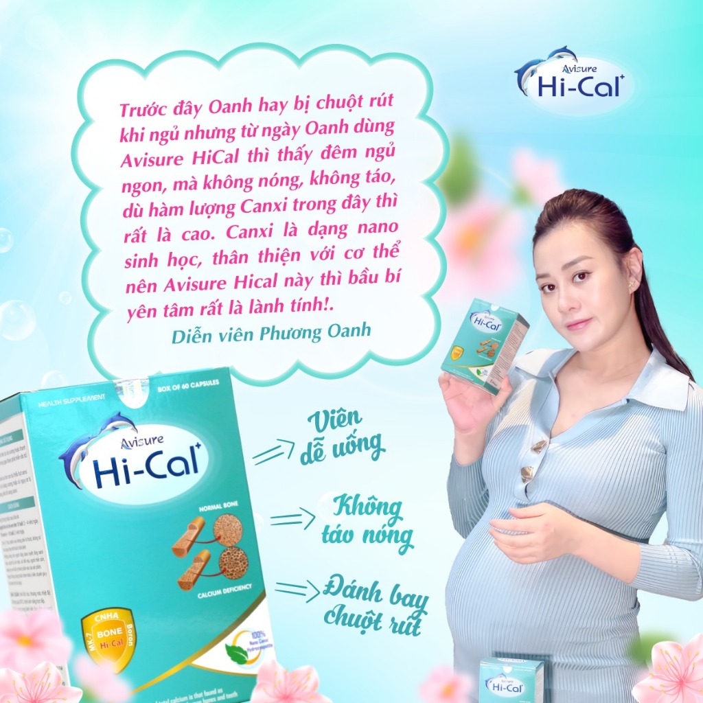 Canxi cho bà bầu Avisure Hical canxi nano sinh học cho bà bầu, cho con bú, người cao tuổi