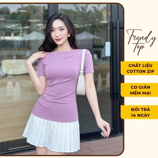 Áo thun kiểu nữ dài tay cổ thuyền mặc được 4 kiểu, chất liệu cao cấp co giãn 4 chiều, mềm mịn AT27, CTWOMEN