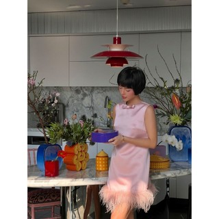 Đầm taffeta silk aubrey dress huong boutique hbv1281