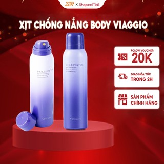 Xịt chống nắng toàn thân Viaggio, Chai xịt chống nắng trắng da 150ml SPF50+ /PA +++