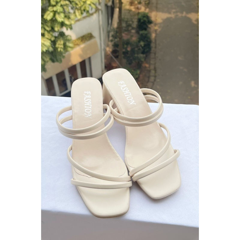 Dép cao gót 5p thời trang nữ tính mới nhất 2024 HT Shoes Liberty