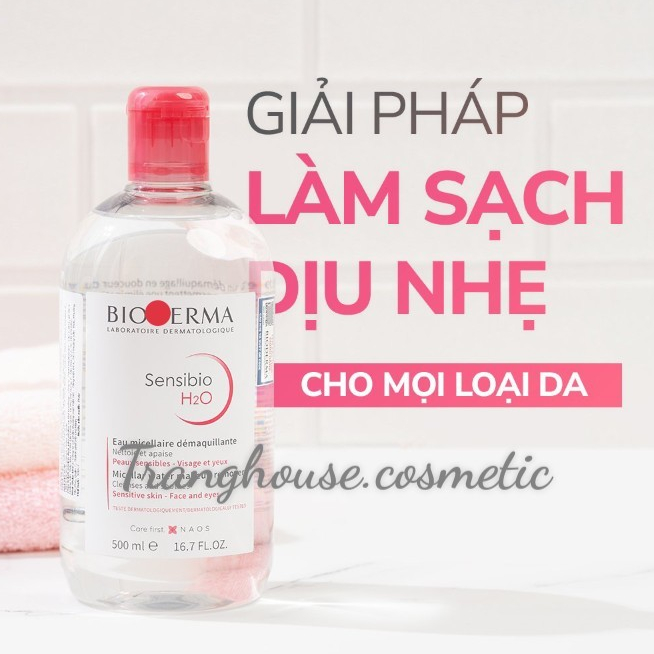 Nước Tẩy Trang Bioderma Xanh Da Dầu M.ụ.n Hồng Da Nhạy Cảm