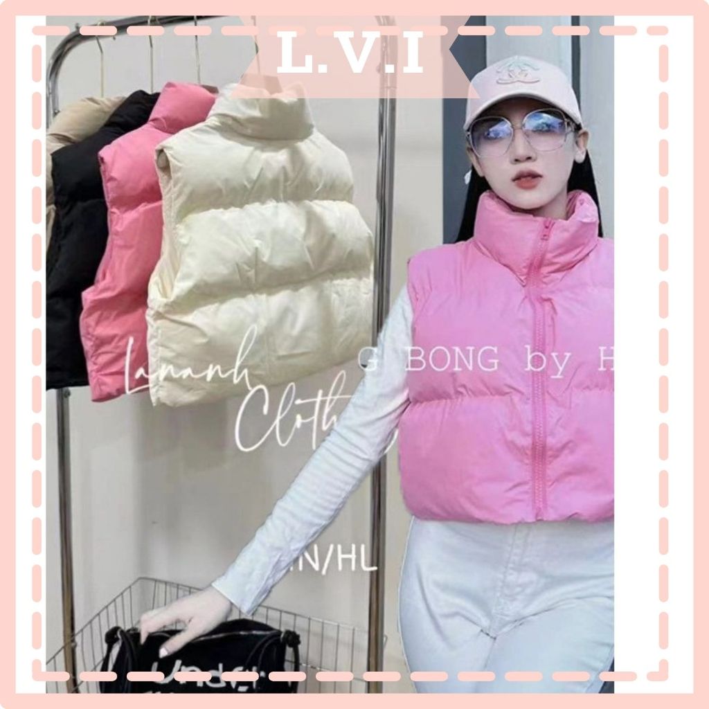 Áo phao gile nữ croptop DÀY DẶN hàng Quảng Châu màu mới cực HOT, Áo khoác phao nữ croptop, PHAO NỮ C