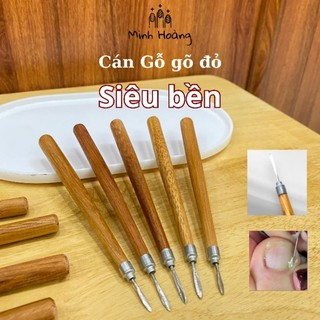 Cây lấy khoé móng cán gỗ minh hoàng ( cán gỗ gõ đỏ cao cấp không dùng đũa tái chế )