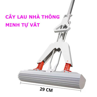  Cây lau nhà tự vắt chất liệu đầu mút cao su non thấm hút siêu nhanh chỉ với 3 giây 