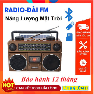Đài Radio Bluetooth Năng Lượng Mặt trời Model FP-2382-S, FM, AM, SW, Cổng Cắm USB, Thẻ Nhớ - AUX