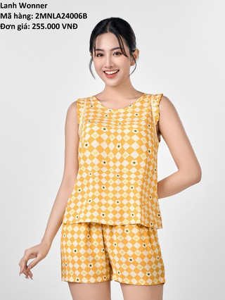 Bộ sát nách quần đùi lanh Wonner 24006