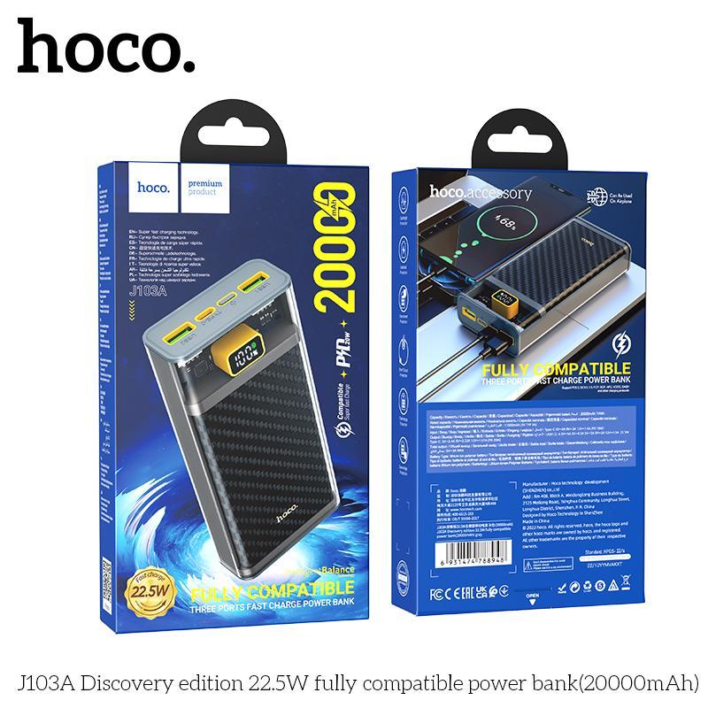 Pin sạc dự phòng J103A Discovery edition 22.5W 20000mAh chính hãng với công nghệ sạc nhanh cho tất cả các hãng