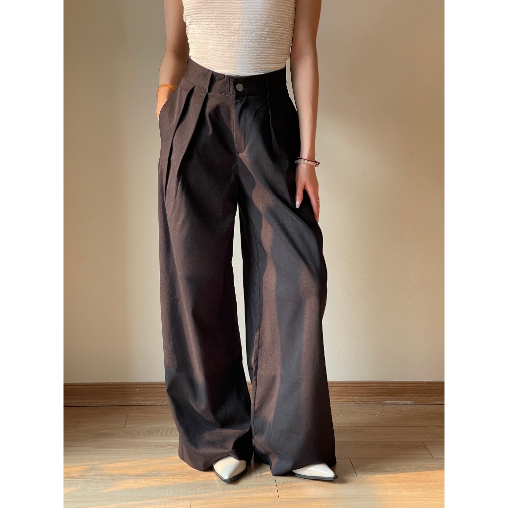Quần Vải Ống Rộng Dáng Thụng, Quần Ống Suông Đũi Xước Mềm Mại Miho House | BigBuy360 - bigbuy360.vn