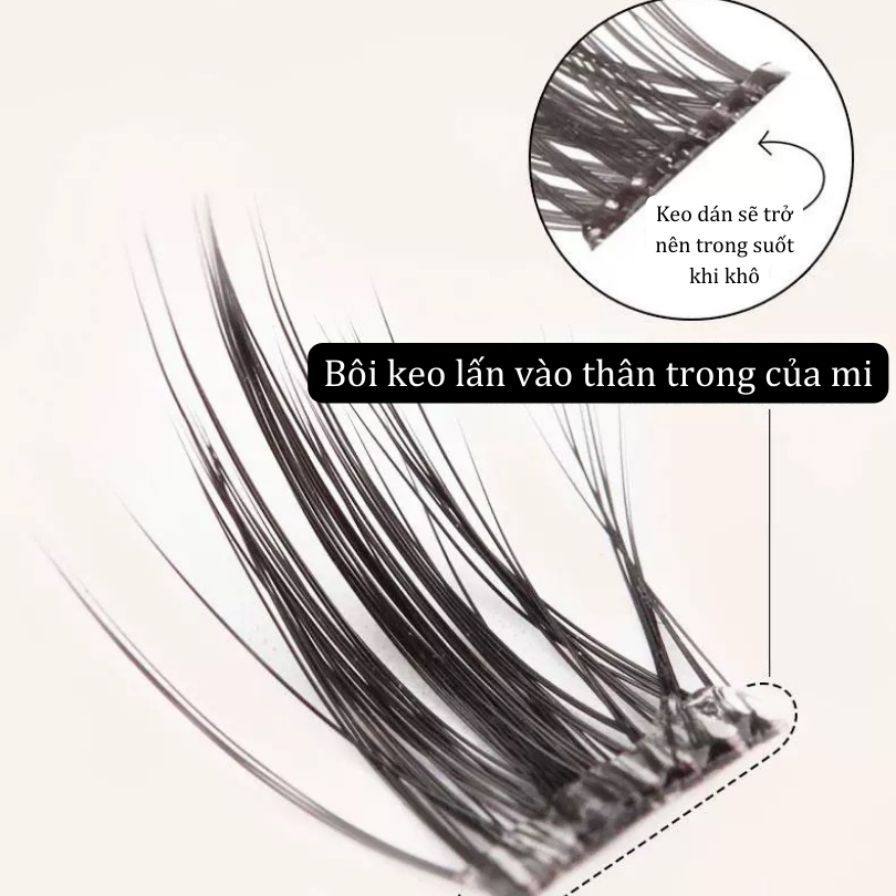 Mi giả tách sợi siêu mảnh và tự nhiên YULIN mã A07, mi tách sợi tặng kèm keo và kẹp lấy