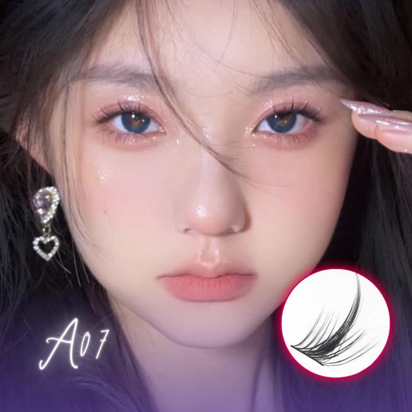 Mi giả tách sợi siêu mảnh và tự nhiên YULIN mã A07, mi tách sợi tặng kèm keo và kẹp lấy