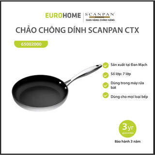 Chảo chống dính đáy từ Scanpan CTX 65002000 20cm, đúc liền 7 lớp, bảo hành chống dính 3 năm, sản xuất Đan Mạch