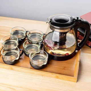 BỘ BÌNH THUỶ TINH PHA TRÀ KÈM 4 CỐC