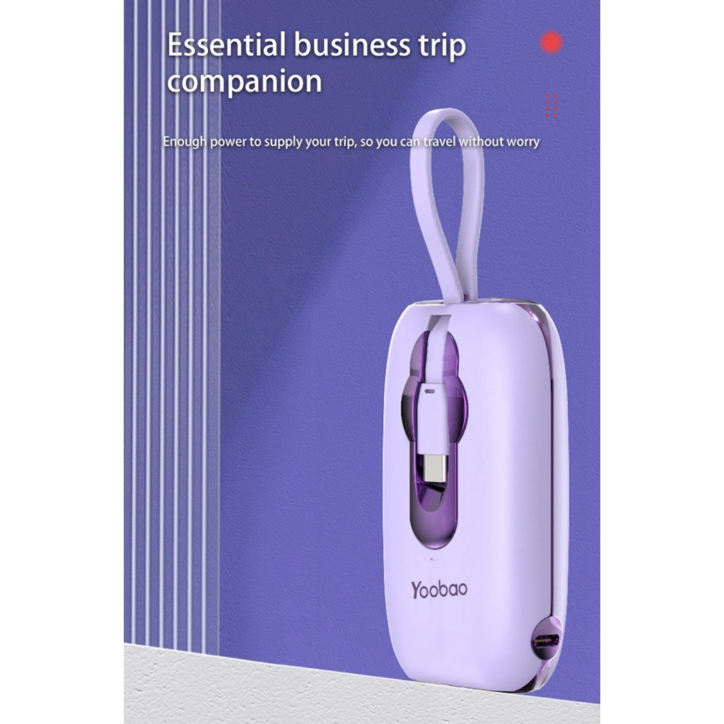 Sạc dự phòng Yoobao LK11 10000mAh 22,5W | Màn hình LED | Tích hợp cáp sạc Type C & Lightning | Bảo hành 12 tháng | BigBuy360 - bigbuy360.vn