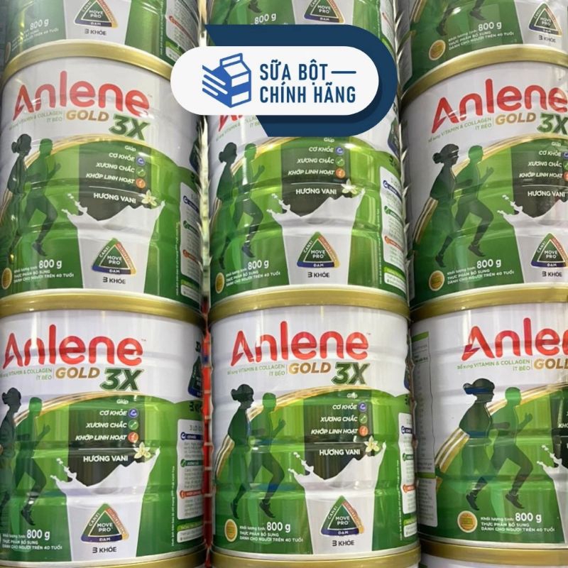 Sữa Bột Anlene Gold 3x lon 800g Giúp Xương Chắc Khoẻ