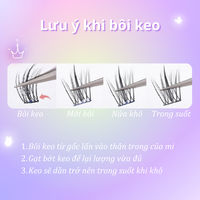 Mi giả tách sợi siêu mảnh và tự nhiên YULIN mã A10, mi tách sợi tặng kèm keo và kẹp lấy