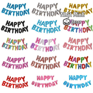 Combo 10 sét bóng chữ happy birthday trang trí sinh nhật, thôi nôi