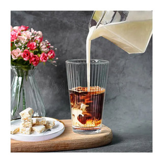 Cốc thủy tinh/ Ly thủy tinh cao miệng loe decor quán dung tích 350ml