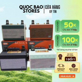 Loa Qixi SK-2051 Bluetooth Không Dây Kèm 2 Mic, Chuyên Hát Karaoke, Âm Thanh To Rõ, Pin Siêu Trâu - 36W