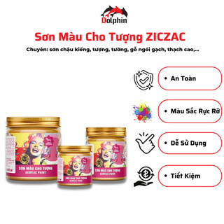 Sơn Màu Tô Tượng Cao Cấp Acrylic Paint Ziczac [ không chứa hóa chất độc hại, an toàn cho trẻ nhỏ ]