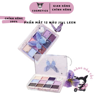 Bảng Mắt Jill Leen Gm15 12 Màu Jill Leen Hình Bướm Xanh Tím Mịn Lì Hot Douyin kuromi cosmetic Cá Tính Bền Màu Lâu Trôi