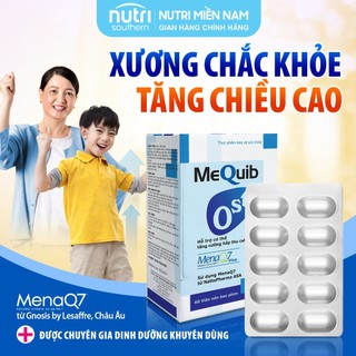 MEQUIB OST Bổ sung Canxi Sữa và Vitamin D3K2 (MenaQ7) Giúp Xương Chắc Khỏe, Tăng Chiều Cao (Hộp 60 Viên)