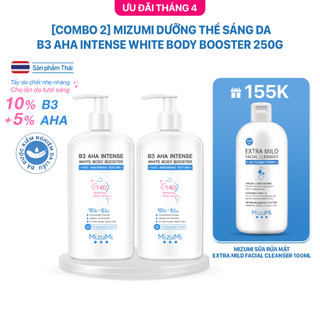  MizuMi Dưỡng Thể Sáng Da B3 AHA Intense White Body Booster 250g