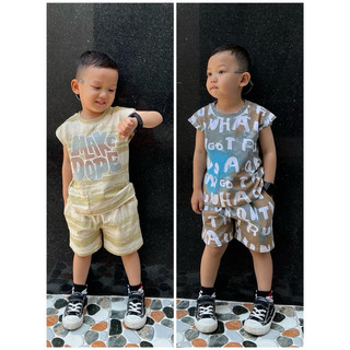 Bộ thun cotton sát nách cho bé trai và gái
