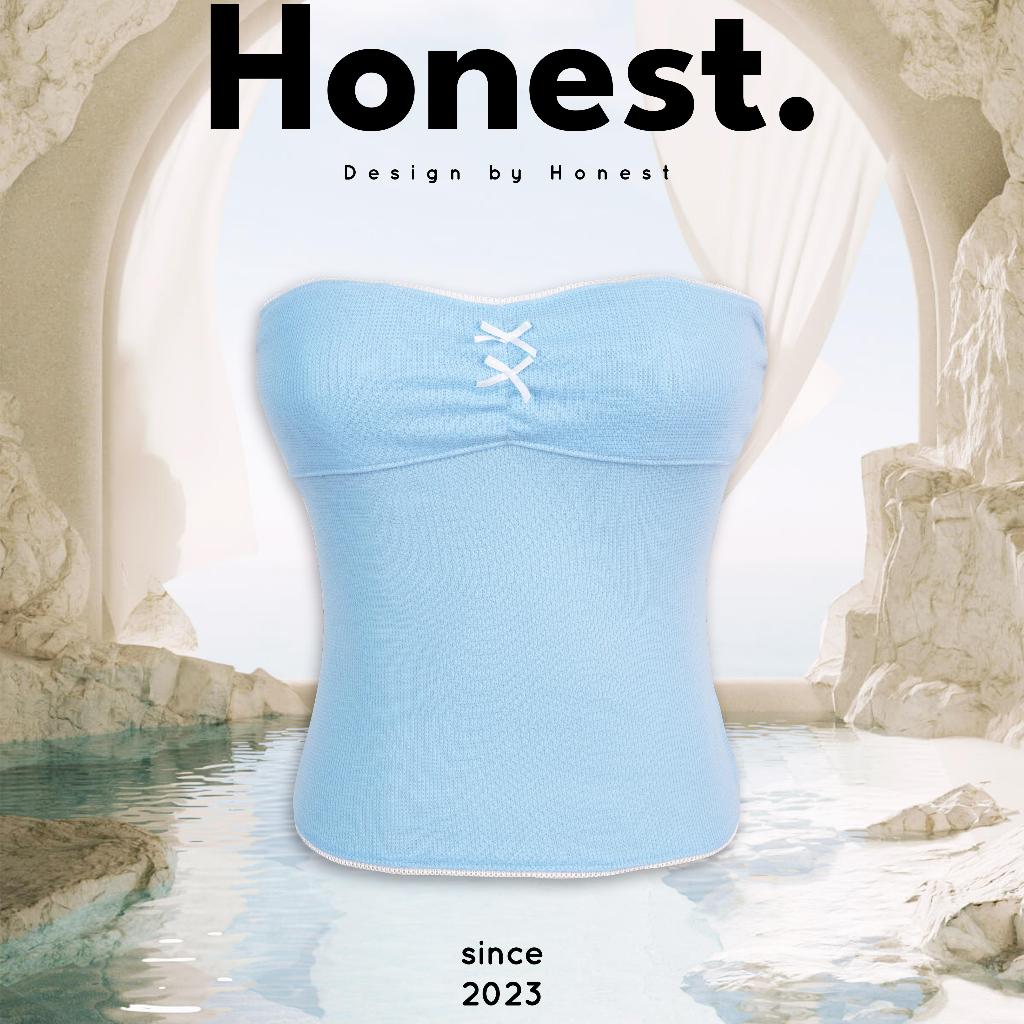 Áo quây phối ren và gắn nơ xinh xắn nhiều màu dành cho nữ Women mùa hè - Honest Store Top Viền Ren