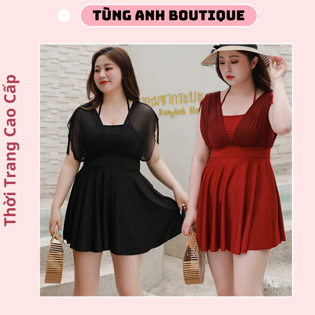 Bikini Big Size Quảng Châu Áo Tắm Liền Thân Đồ Bơi Nữ Đi Biển Bộ Bơi Trung Niên Cao Cấp Kín Đáo Che 