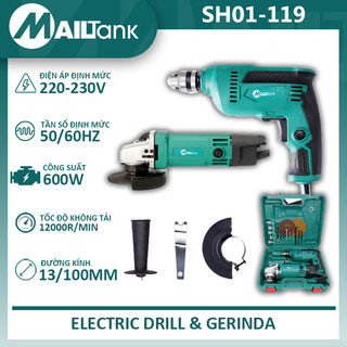 Bộ combo máy khoan máy mài mailtank sh01-119 máy mài 100mm máy khoan 10mm