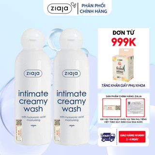 Dung dịch vệ sinh Intimate with Lactic Acid ZIAJA giúp khử mùi hôi, củng cố lợi khuẩn, cân bằng pH 200ml