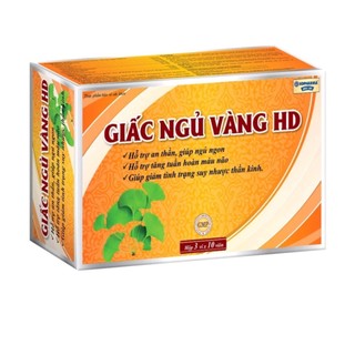 Giấc ngủ vàng HD dưỡng tâm an thần, tạo giấc ngủ sâu và giấc ngủ tự nhiên, tăng cường hoạt huyết dưỡng não hộp 30viên